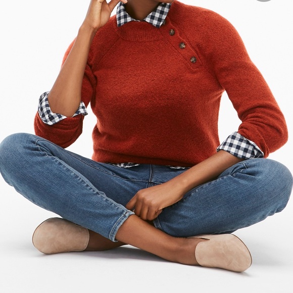 NWT J Crew Burgundy Sweater - Picture 1 of 7